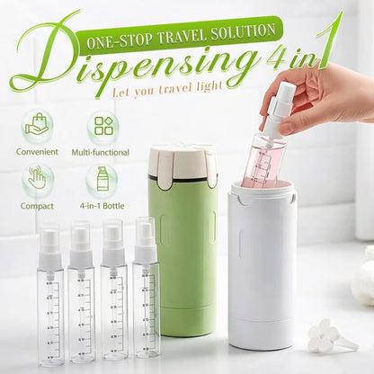 🧴 50% DE RÉDUCTION ! ✈️ Set de 4 Flacons de Voyage – Rechargeables, Étanches & Format Compact TSA 🧳