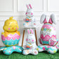 🐰 50% DE RÉDUCTION ! 🎉 Ballons 3D sur Pied pour Pâques – Géants Lapin/Carotte/Poussin/Œuf – Décoration Festive, Gonflage à l'Air & Parfait pour Enfants/Jardin 🌷