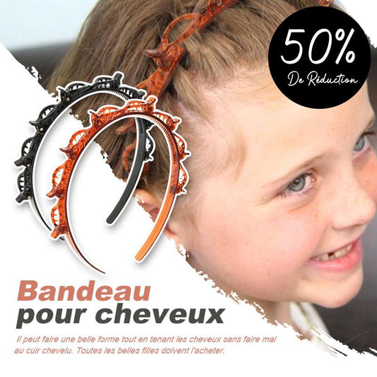 🌸Achetez 1, obtenez 1 gratuitement !🌸 Bandeau tressé chic avec pince intégrée