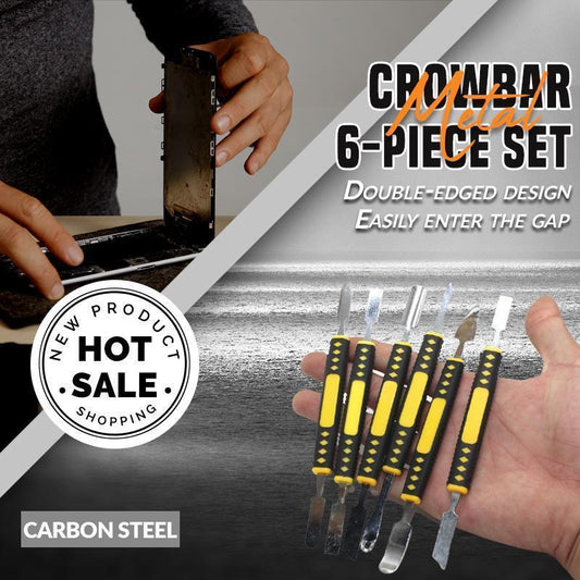 🔧 50% DE RÉDUCTION ! 🛠️ Jeu de 6 Pieds-de-Biche Métalliques - Levage et Démontage Précise pour Mécanique/Bricolage, Acier Trempé ⚙️📏