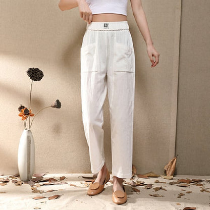 👖 50% DE RÉDUCTION ⏳ Pantalon ample femme – léger, fluide & taille élastique – Parfait pour le printemps, l’été ou le télétravail – chic et décontracté 🌸