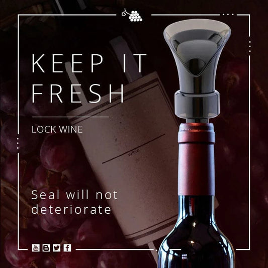 🍷 50% DE RÉDUCTION! ⏳ Bouchon de Vin Rouge 2 en 1 – Pompe à Vide & Bouchon Réutilisable pour Garder le Vin Frais 🍇