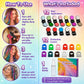 🎨 50% DE RÉDUCTION! ⚡ Kit craies capillaires – 12 couleurs, lavable & facile – Idéal pour fêtes ✨