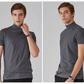 👕 50% de Réduction! 🔝 T-shirt Slim Fit à Col Montant pour Homme – Ajusté, Confortable & Style Moderne 🎁