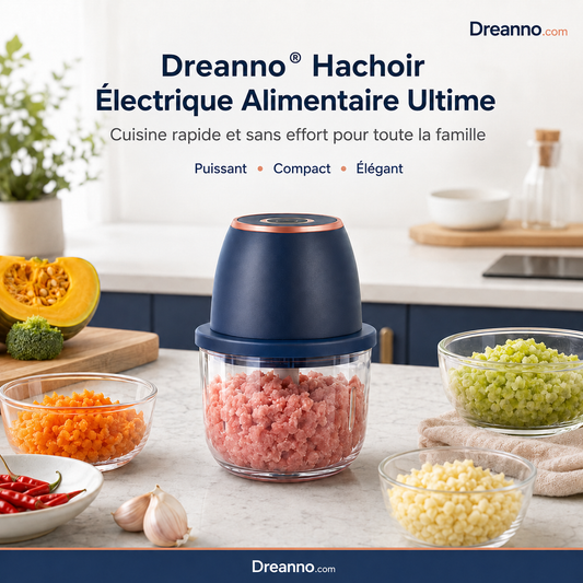 🤖 50% DE RÉDUCTION! 💥 Robot Ménager Électrique Puissant – Mixe, hache, pétrit & polyvalent – Idéal pour préparer tous vos plats en un clin d'œil 🍳