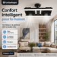 🌀 60% DE RÉDUCTION ⏰ Ventilateur de plafond à double tête avec lumière LED – Design moderne & télécommande – Parfait pour salon ou chambre – silencieux et élégant 💡✨