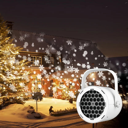 ❄️ 60% DE RÉDUCTION! ✨ PROJECTEUR FLOCON DE NEIGE - Effets Rotatifs 3D & 16 Couleurs LED, Éclairage Étanche pour Jardin et Décoration de Noël, Installation Facile 🎄🌟