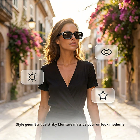 🕶️ 50% DE RÉDUCTION! ✨ Lunettes de Soleil Unisexe à Monture Carrée Épaisse – Protection UV400, Design Rétro & Look Tendance 😎