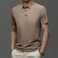 👕 50% DE RÉDUCTION ❄️ Polo manches courtes homme en soie glacée – Double graphisme poitrine & poignets – Respirant, léger & anti-transpirant – parfait pour le sport, le bureau ou l’été 🏌️‍♂️