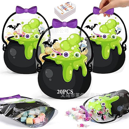 🎃 50% DE RÉDUCTION! 👻 Sacs cadeaux citrouille – Transparents & parfaits pour Halloween ✨