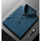 👕 50% DE RÉDUCTION ❄️ Polo manches courtes homme en soie glacée – Double graphisme poitrine & poignets – Respirant, léger & anti-transpirant – parfait pour le sport, le bureau ou l’été 🏌️‍♂️