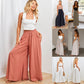 👖 60% de Réduction ✨ Pantalon Large Taille Haute Uni – Coupe Fluide, Taille Haute Sculptante & Confort Léger 🌿