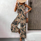 👚 50% DE RÉDUCTION 🌸 Ensemble femme imprimé : débardeur & pantalon large – Tissu fluide & respirant – Parfait pour l'été, les vacances ou un look bohème chic au quotidien 👖