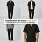 👔 50% DE RÉDUCTION ✨ Ensemble décontracté homme – Chemise col cubain & pantalon ample – Tissu léger, coupe fluide, parfait pour les vacances ou les journées chaudes 🌴