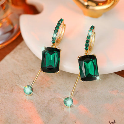 💎 50% DE RÉDUCTION ✨ Boucles d'oreilles vintage clip diamants synthétiques – Géométriques, pendentif & clip – Sans perçage, légères – parfaites pour un look rétro chic au quotidien 💫