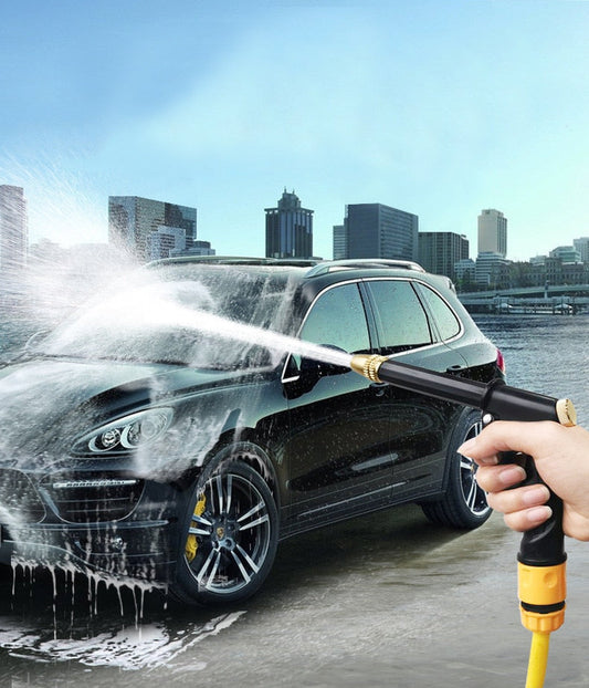 🔫 50% DE RÉDUCTION 💧 Pistolet à eau haute pression portable – Lavage auto facile & arrosage polyvalent – Compact, puissant & 5 buses réglables – parfait pour voiture, jardin ou terrass 🚗