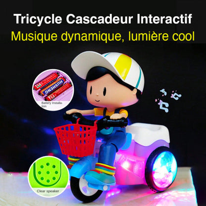 🚲 50% DE RÉDUCTION! 🎁 Tricycle Acrobatique pour Enfants – Rotation 360°, musique & lumières – Sécurisé & durable pour 1 à 4 ans ✨