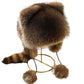 👨‍👧 60% DE RÉDUCTION MAINTENANT ! ✨ Chapeau en Peluche Parent-Enfant - Queue de Raton Laveur Amovible, Parfait pour Activités en Plein Air ❄️✨