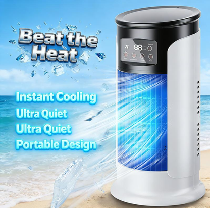🌀 50% DE RÉDUCTION ❄️ Climatiseur évaporatif – Ventilateur de bureau USB compact – Rafraîchit & humidifie l’air – silencieux, idéal pour le bureau, la chambre ou les déplacements 💨🌿✨
