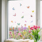 🌺 50% DE RÉDUCTION! 🖼️ Autocollant de Fenêtre Bouquet Floral – Design vibrant, pelable & amovible – Parfait pour maison, café et déco printanière ✨