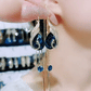 🦚 50% DE RÉDUCTION ✨ Boucles d'oreilles Paon – Dorées, pendantes & strass – Élégantes, raffinées & parfaites comme cadeau pour un look chic ou une occasion spéciale 🎁