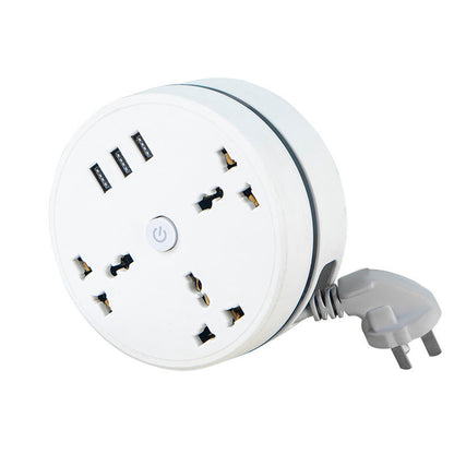 🔌 50% DE RÉDUCTION! ⚡ Multiprise Universelle à Enrouleur – 3 AC + 3 USB, 2500W & protection surtension – Compatible UK/EU/US – Idéale pour la maison et les voyages ✨