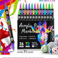 🔥 50 % de réduction ! 🎨✨ Stylo à peinture acrylique à double pointe – 24/48/72 couleurs 🌈🖌️