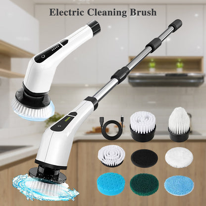 🧼 50% DE RÉDUCTION! ⚡ Brosse rotative électrique – Sans fil, longue autonomie & polyvalente ✨