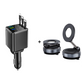🔋 50% DE RÉDUCTION 🚗 Chargeur de voiture 7-en-1 rétractable à charge rapide – Avec affichage de la tension – Ports USB-C & Lightning, câble intégré – recharge organisée et efficace pour tous vos appareils 📱