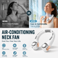 🌀 50% DE RÉDUCTION 🍃 Ventilateur de cou ultra-silencieux – Rotation 360° & 3 vitesses – Rafraîchissement mains libres, longue autonomie – indispensable pour l’été, le bureau ou les voyages 🌬️✨