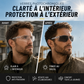 🕶️ 50% DE RÉDUCTION! 🏍️ Lunettes de Protection Jour & Nuit – Verres photochromiques, polarisés & UV400 – Style aviateur vintage pour conduite et sport ✨