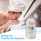 🧴 50% DE RÉDUCTION! 🏡 Organisateur de Brosses à Dents à Couvercle Coulissant – Compact, Hygiénique & Idéal pour la Salle de Bain 🛁