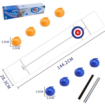 🥌 60% DE RÉDUCTION ! 🎯 Jeu de Curling de Table Familial - Affrontements Amusants entre Amis ou en Famille, Set Complet avec Cibles et Pierre 🔥✨