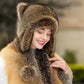 👨‍👧 60% DE RÉDUCTION MAINTENANT ! ✨ Chapeau en Peluche Parent-Enfant - Queue de Raton Laveur Amovible, Parfait pour Activités en Plein Air ❄️✨