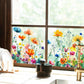🌺 50% DE RÉDUCTION! 🖼️ Autocollant de Fenêtre Bouquet Floral – Design vibrant, pelable & amovible – Parfait pour maison, café et déco printanière ✨
