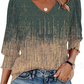 👚 50% DE RÉDUCTION 🔥 Blouse femme manches 3/4 à manchettes froncées – Coupe fluide & décontractée – Parfaite pour le printemps ou l’été – look romantique et intemporel 🌸✨🌿