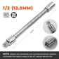 🔩 50% DE RÉDUCTION ⚙️ Barre d'extension flexible pour clé à cliquet – Chrome-vanadium, 3 tailles (1/4", 3/8", 1/2") – Accès aux angles difficiles, verrouillage à bille – idéal pour mécanique ou bricolage 🛠️