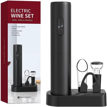 🍷 50% DE RÉDUCTION ! ⚡ Set d'ouvre-bouteilles électriques – Puissant, Une touche automatique & Rechargeable USB 🔋