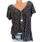 👕 50% DE RÉDUCTION! 🌞 T-Shirt d'Été à Col V pour Femmes – Imprimé Tendance, Manches Courtes & Tissu Léger ✨