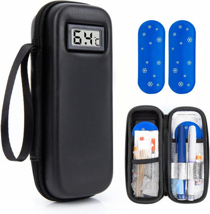 🧊 50% DE RÉDUCTION 🔥 Sac isotherme pour insuline avec indicateur de température – Kit de refroidissement médical – Compact, idéal pour les diabétiques en voyage – maintient au froid pendant des heures sans électricité ✈️