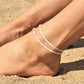 💜 ACHETEZ 1, OBTENEZ 1 GRATUIT! ✨ Bracelet de cheville étanche en couches – Délicat, résistant à l'eau & élégant – Parfait pour le quotidien, la plage ou la piscine 🌊