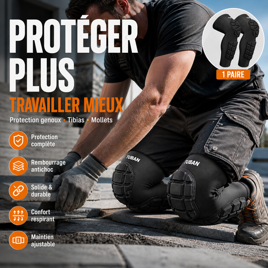 🛡️ 50% DE RÉDUCTION! 🏋️ Genouillères de sport résistantes aux chocs – Amorti renforcé, maintien ferme & confort – Idéales pour le sport, la course et la rééducation 💪