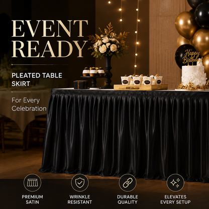 🎉 50% DE RÉDUCTION! 🍽️ Jupe de table plissée – Élégante & parfaite pour vos événements ✨