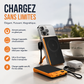 🔋 50% DE RÉDUCTION ✨ Chargeur portable magnétique 3 en 1 – Sans fil & support intégré – Ultra-fin, idéal pour iPhone, montre ou écouteurs – recharge rapide et nomade 📱⌚🎧✨