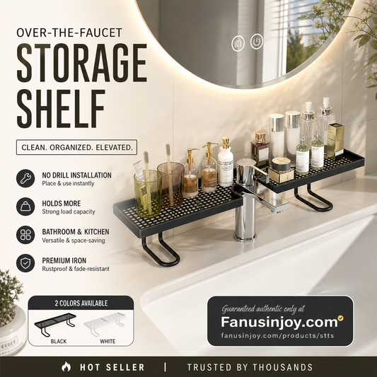 🚰 50% DE RÉDUCTION! 🏠 Étagère de rangement au-dessus du robinet – Anti-calcaire, gain de place & installation facile – Gardez votre plan de travail propre et organisé ✨