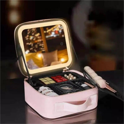 💄 60% DE RÉDUCTION! ✨ Trousse de Maquillage de Voyage avec Miroir LED Lumineux – Portable, Éclairage Naturel & Parfaite Pour Les Déplacements 💗 Livraison Gratuite