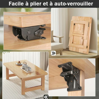 🛠️ 50% DE RÉDUCTION! 🔩 SUPPORTS DE PIEDS DE TABLE - Charnières Autobloquantes & Design Pliable, Acier Renforcé pour Stabilité Maximale, Installation Facile 🏡✨