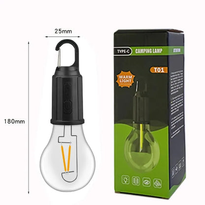 💡 50% DE RÉDUCTION ⏰ Lampe suspendue de camping extérieur – Type C, rétro & décorative – Portable, rechargeable & parfaite pour tente, jardin ou terrasse – crée une ambiance chaleureuse 🏕️