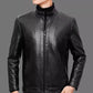 🧥 60% DE RÉDUCTION! ✨ VESTE CUIR AVEC DOUBLURE PELUCHE - Confort Chaud et Style Classique, Coupe Moderne pour Homme, Idéal pour l'Hiver et Occasions Spéciales 🌟🛍️