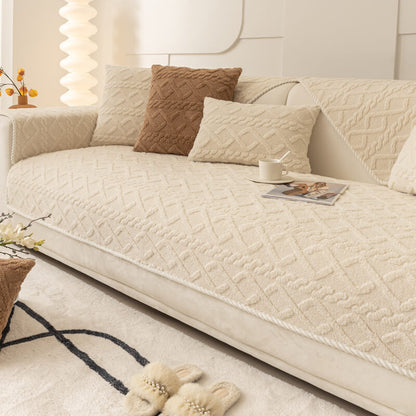 🛋️ 60% de réduction! 🧵 Housse de Canapé en Polaire Antidérapante – Confort Douillet, Lavable & Protection Parfaite 🏠